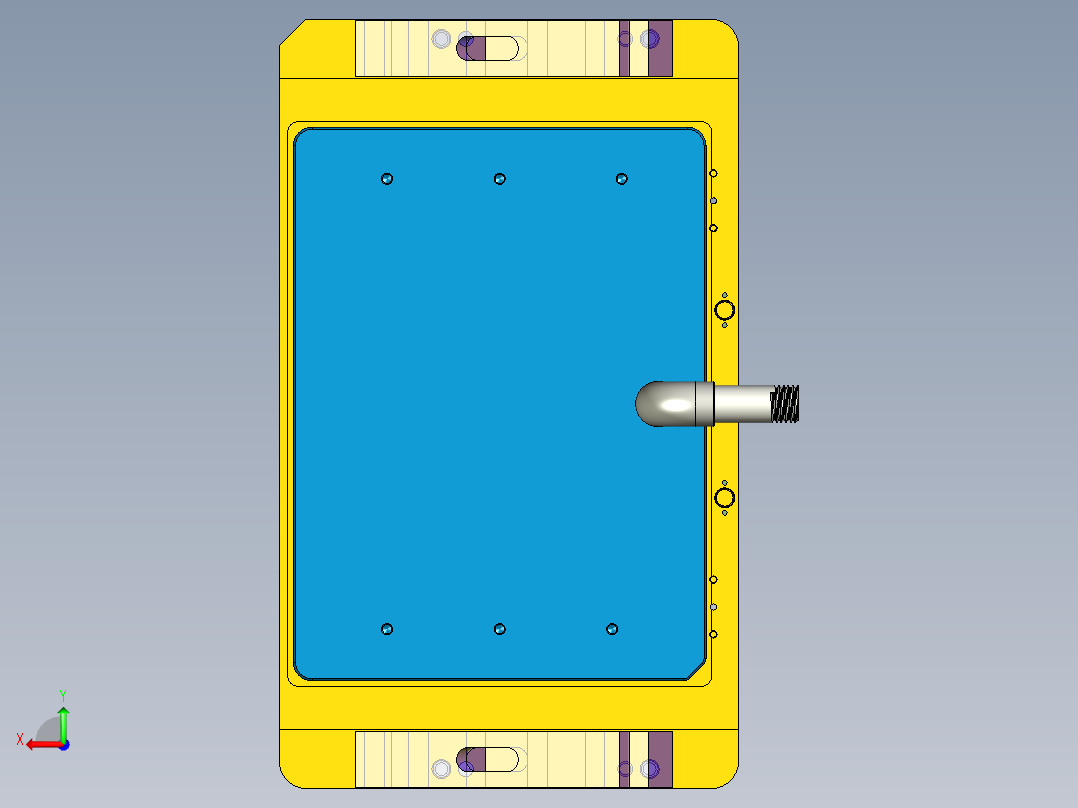 JG1-A-CNC6笔记本CNC工装夹具三维模型铣侧壁-矮机台电磁铁版-210319后视图