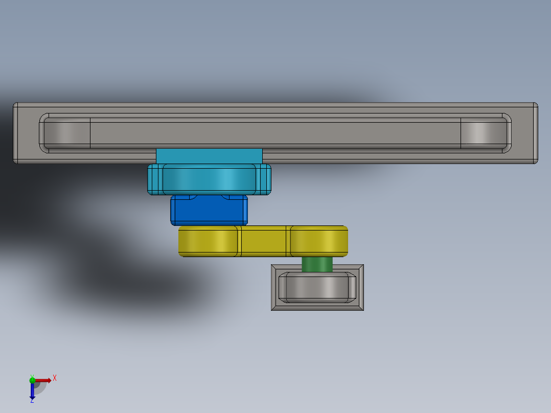 曲柄滑块 (1)俯视图