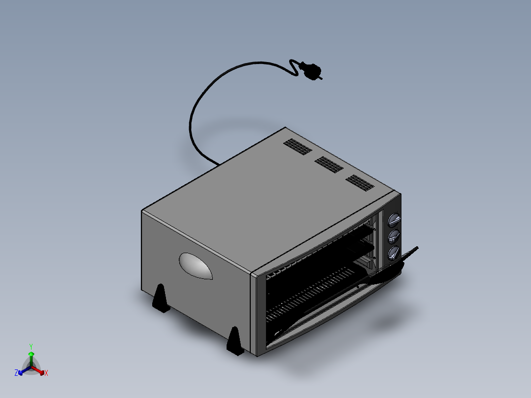 烤箱(7)正等轴测图