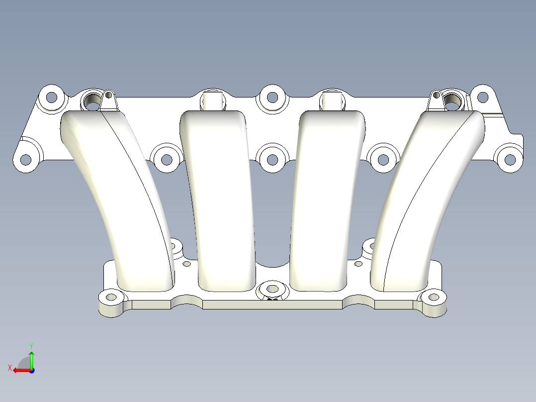 进气歧管后视图
