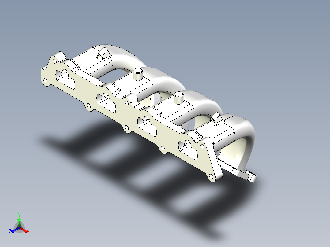进气歧管正等轴测图