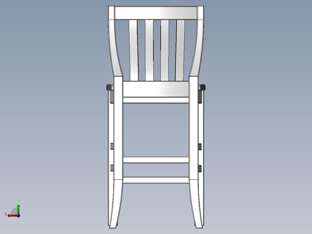 椅子、凳子(25)后视图