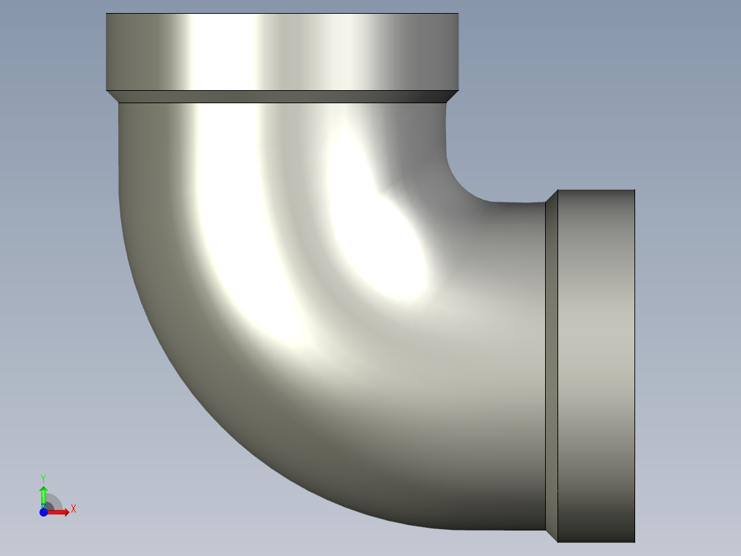 螺纹管弯头-90°等径 DN20前视图