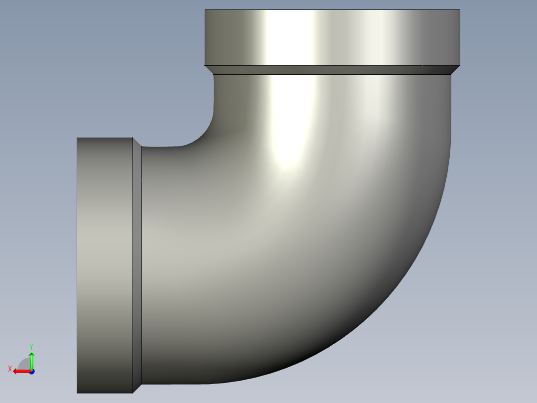 螺纹管弯头-90°等径 DN20后视图