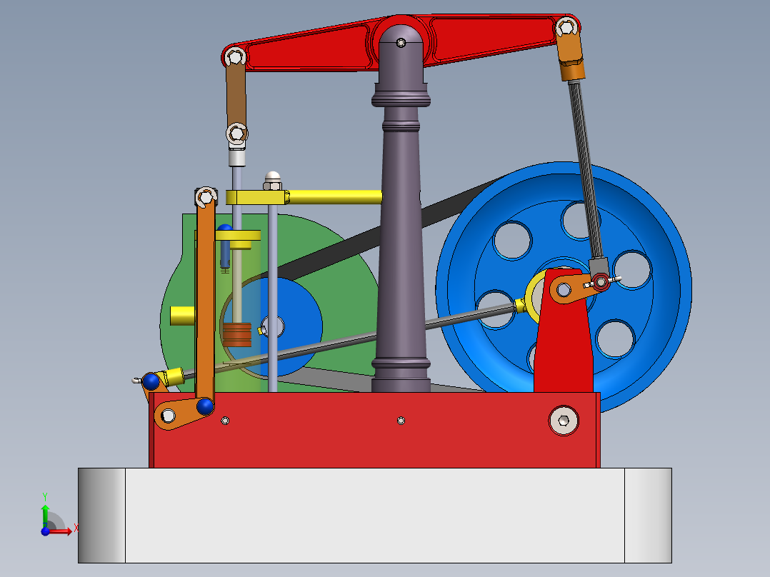 蒸汽机steam-engine-model-5832-模型格式为 sw前视图