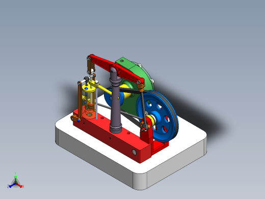 蒸汽机steam-engine-model-5832-模型格式为 sw正等轴测缩略图