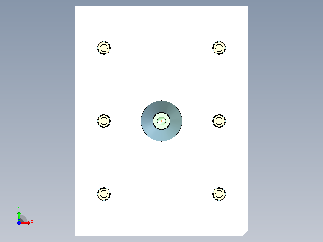 塑胶垫片（一出八穴）前视图