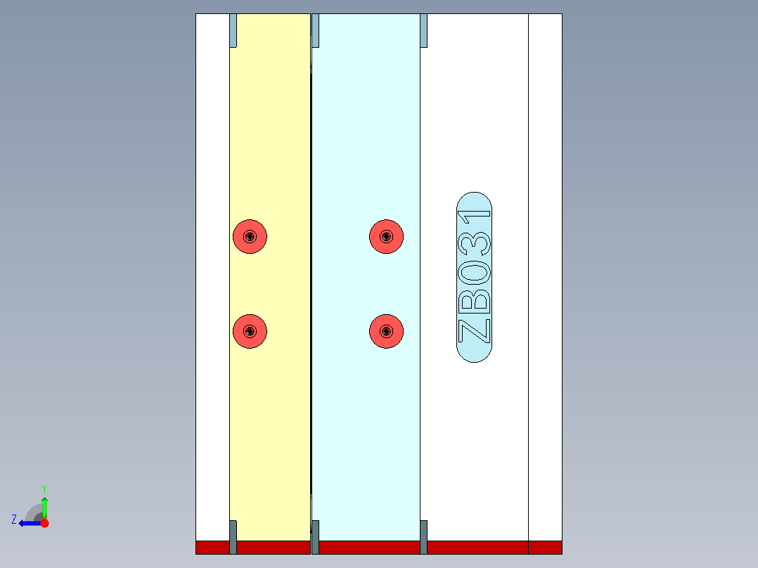 塑胶垫片（一出八穴）右视图