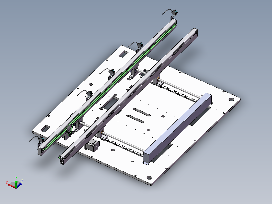 1.388米双带宽度可调输送机构