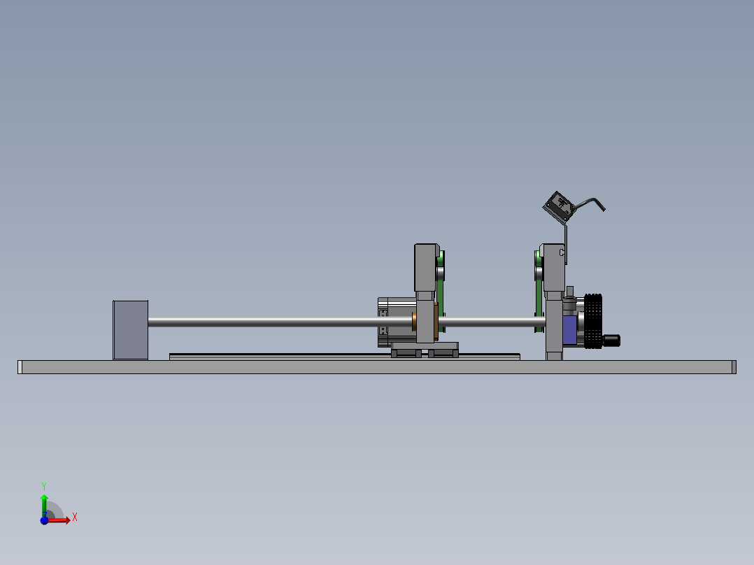 1.388米双带宽度可调输送机构前视图
