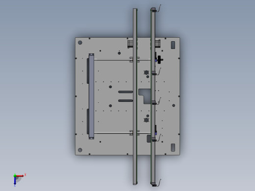 1.388米双带宽度可调输送机构俯视缩略图