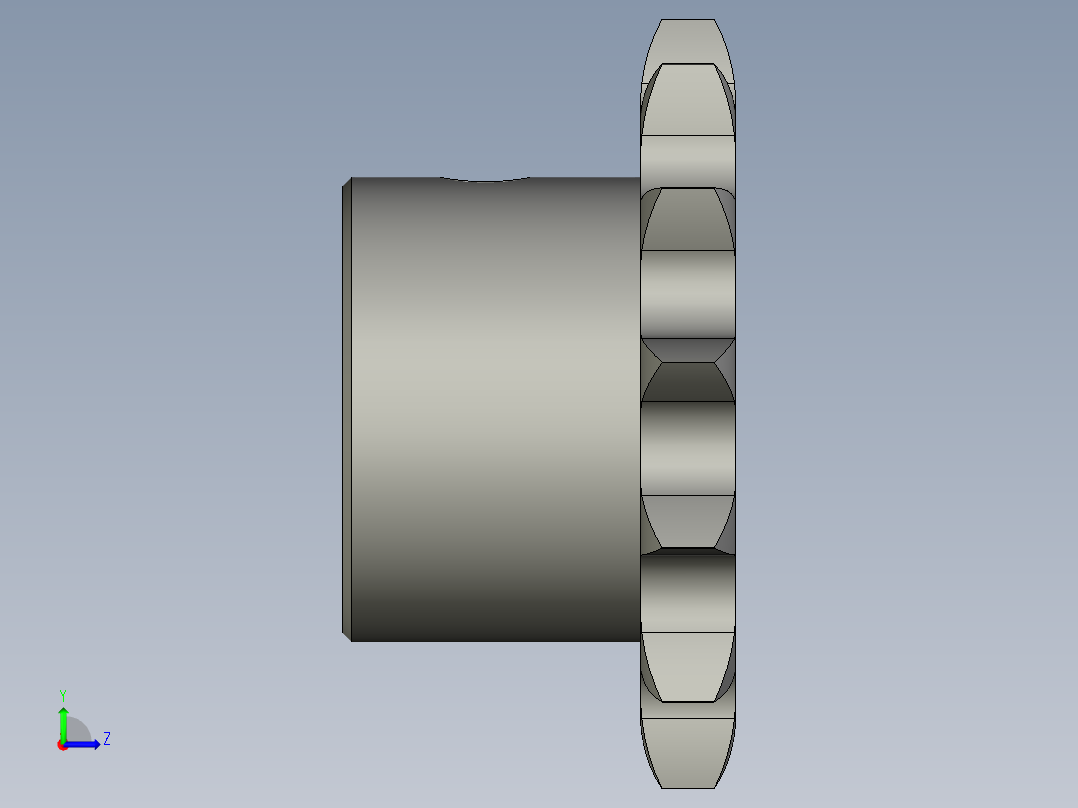 06B13齿链轮孔15左视图