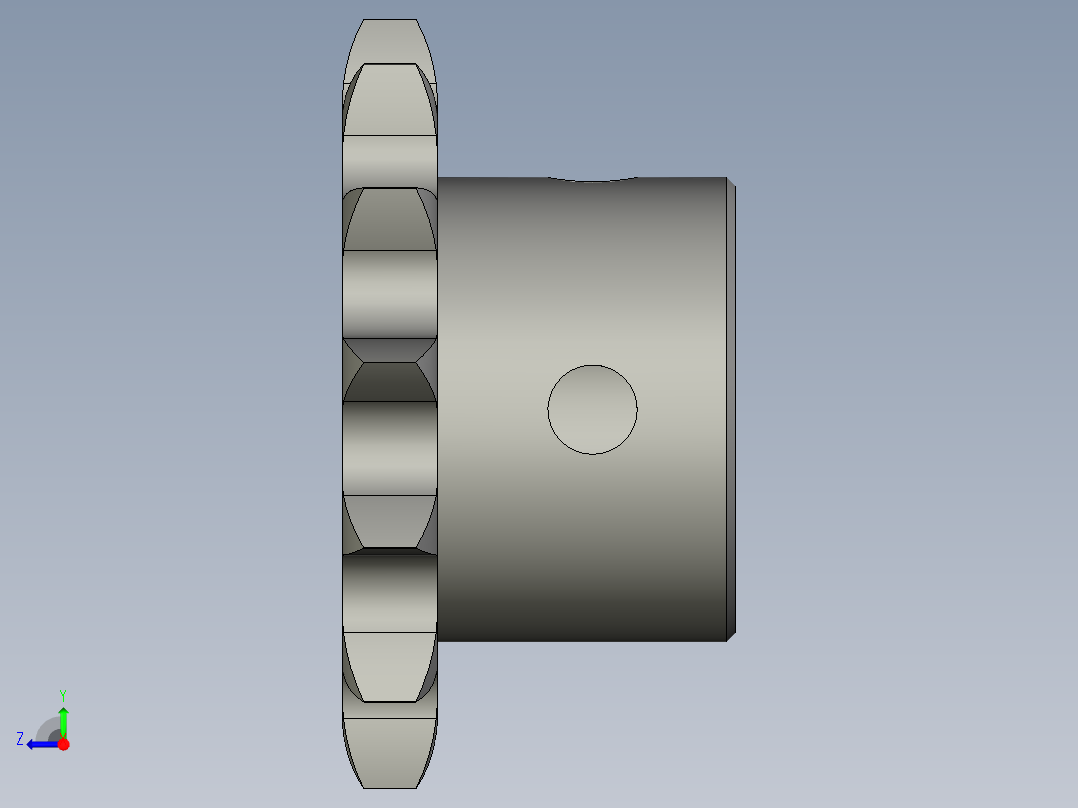 06B13齿链轮孔15右视图