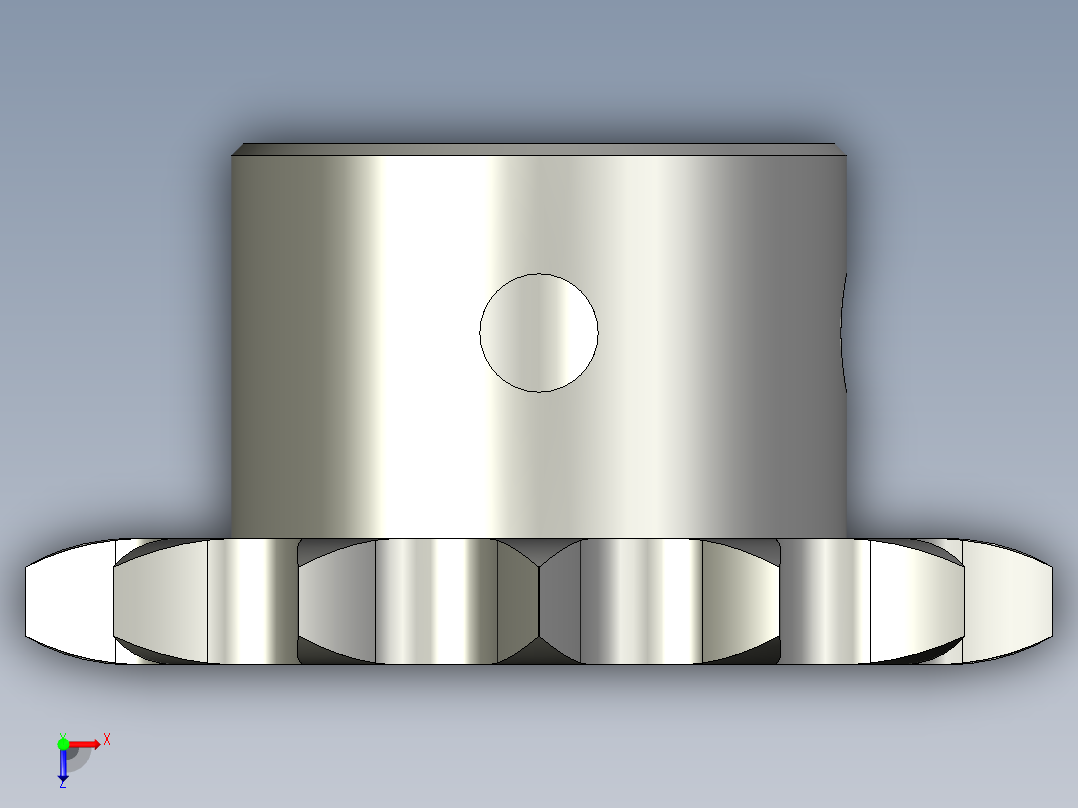 06B13齿链轮孔15俯视图