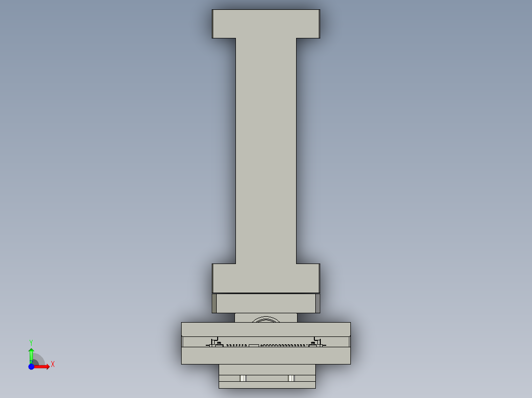 胶柱检测导向槽前视图