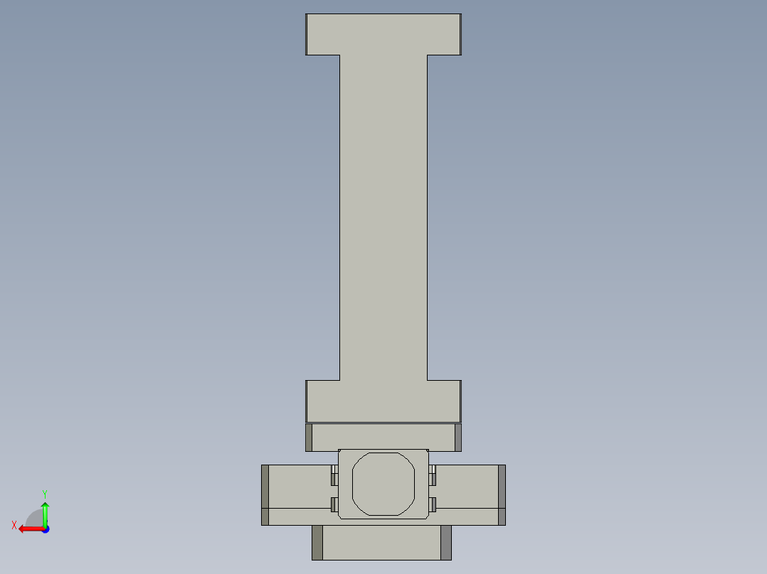 胶柱检测导向槽后视图