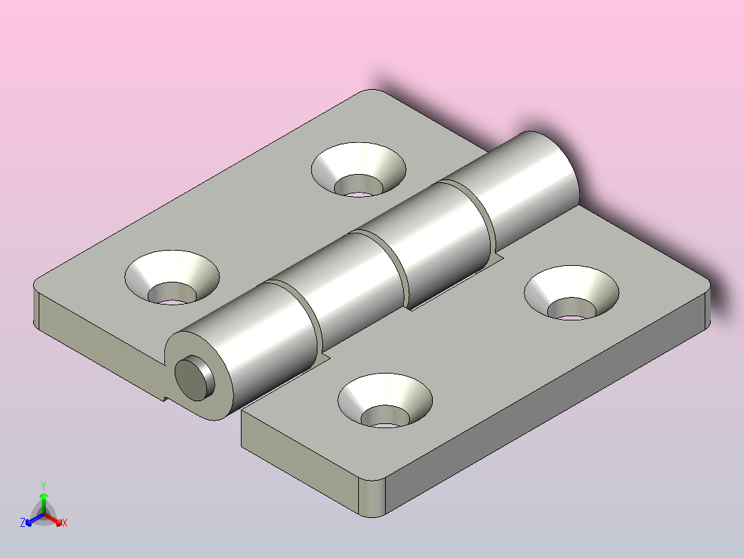 铰链合页HFG03-65正等轴测图