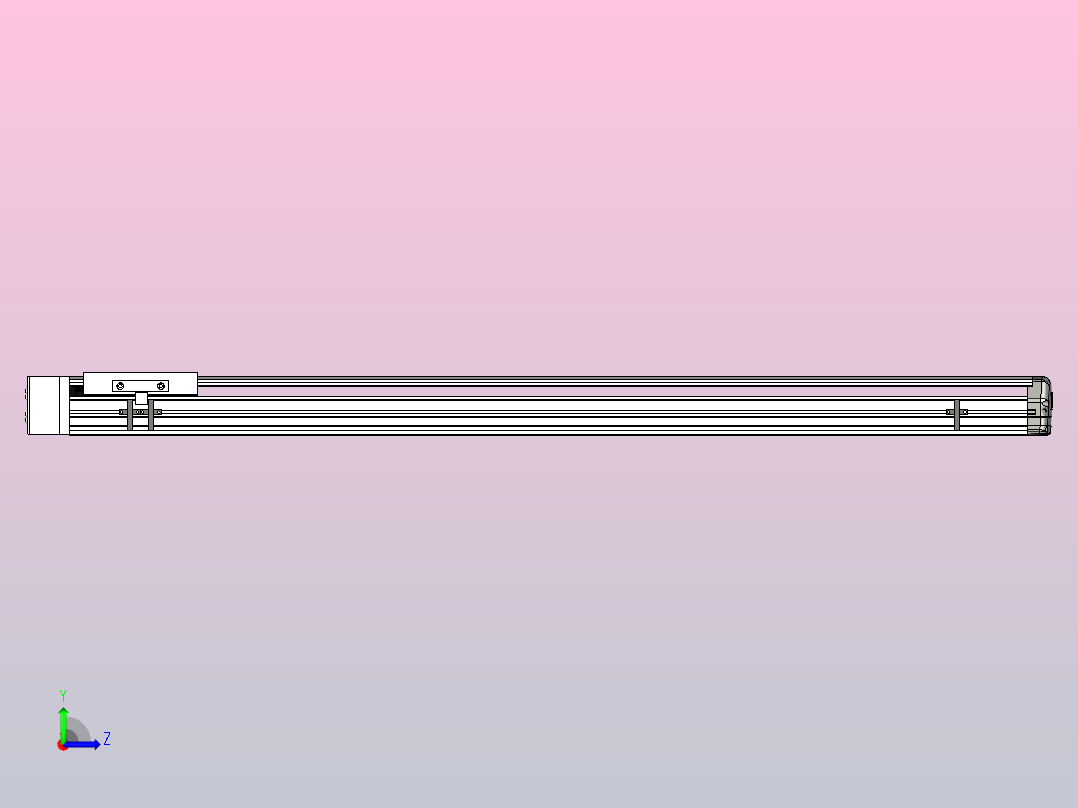 ETH14-1000-BR-400W+煞車直线模组左视图