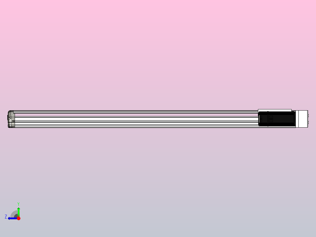 ETH14-1000-BR-400W+煞車直线模组右视图