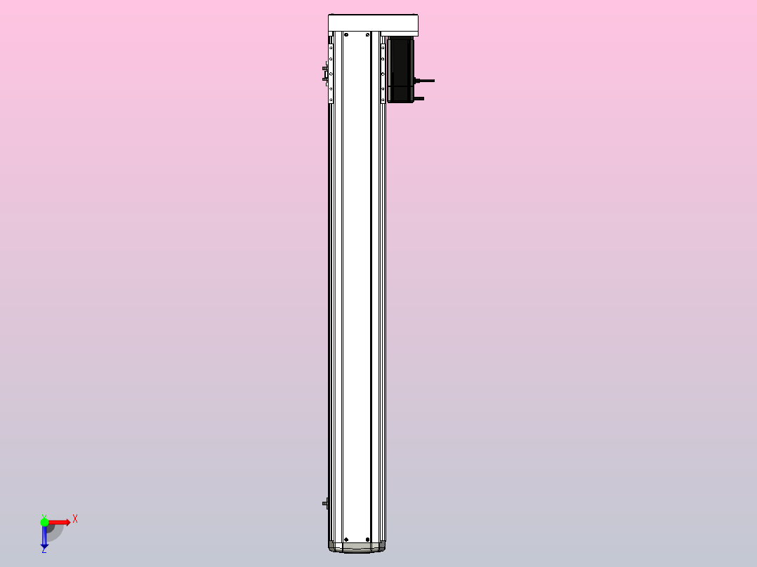 ETH14-1000-BR-400W+煞車直线模组俯视图