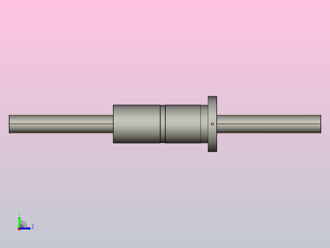 CMFZD5016-5滚珠丝杆3D模型左视图