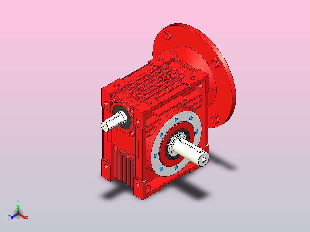NMRV090蜗轮蜗杆减速机[RV90-E-7.5-DZ1]主视图