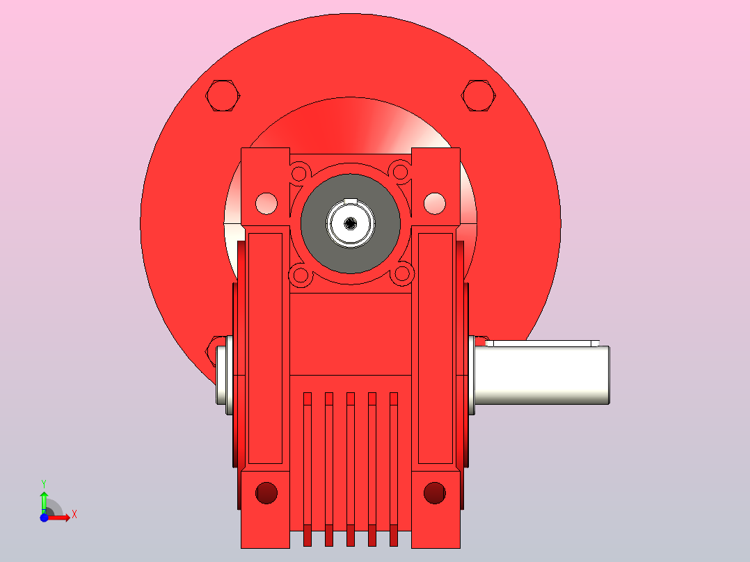 NMRV090蜗轮蜗杆减速机[RV90-E-7.5-DZ1]前视图