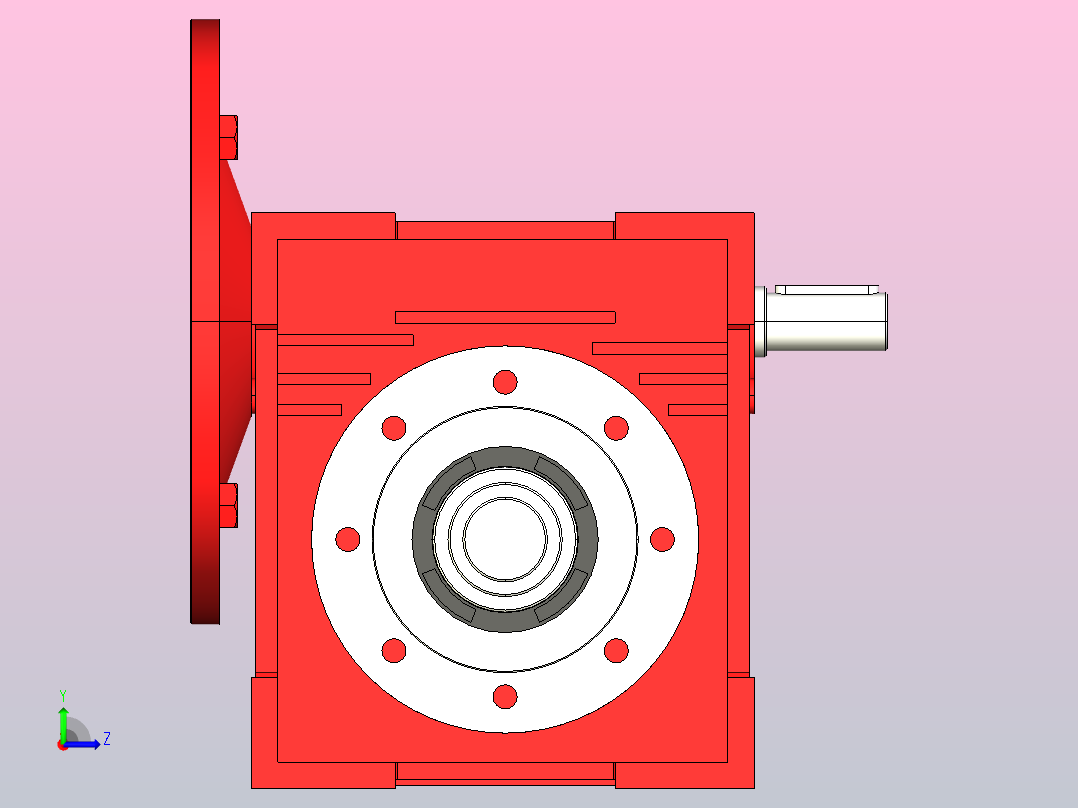 NMRV090蜗轮蜗杆减速机[RV90-E-7.5-DZ1]左视图