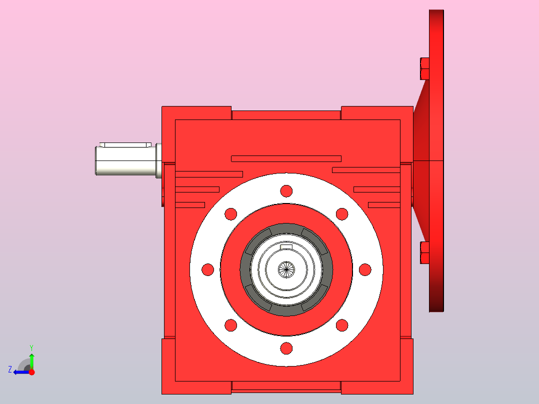 NMRV090蜗轮蜗杆减速机[RV90-E-7.5-DZ1]右视图