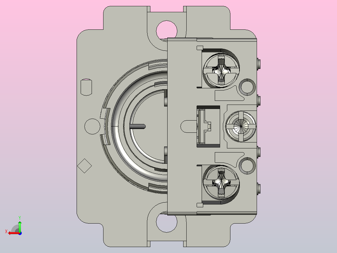 平头按钮开关XB2BA11C后视图