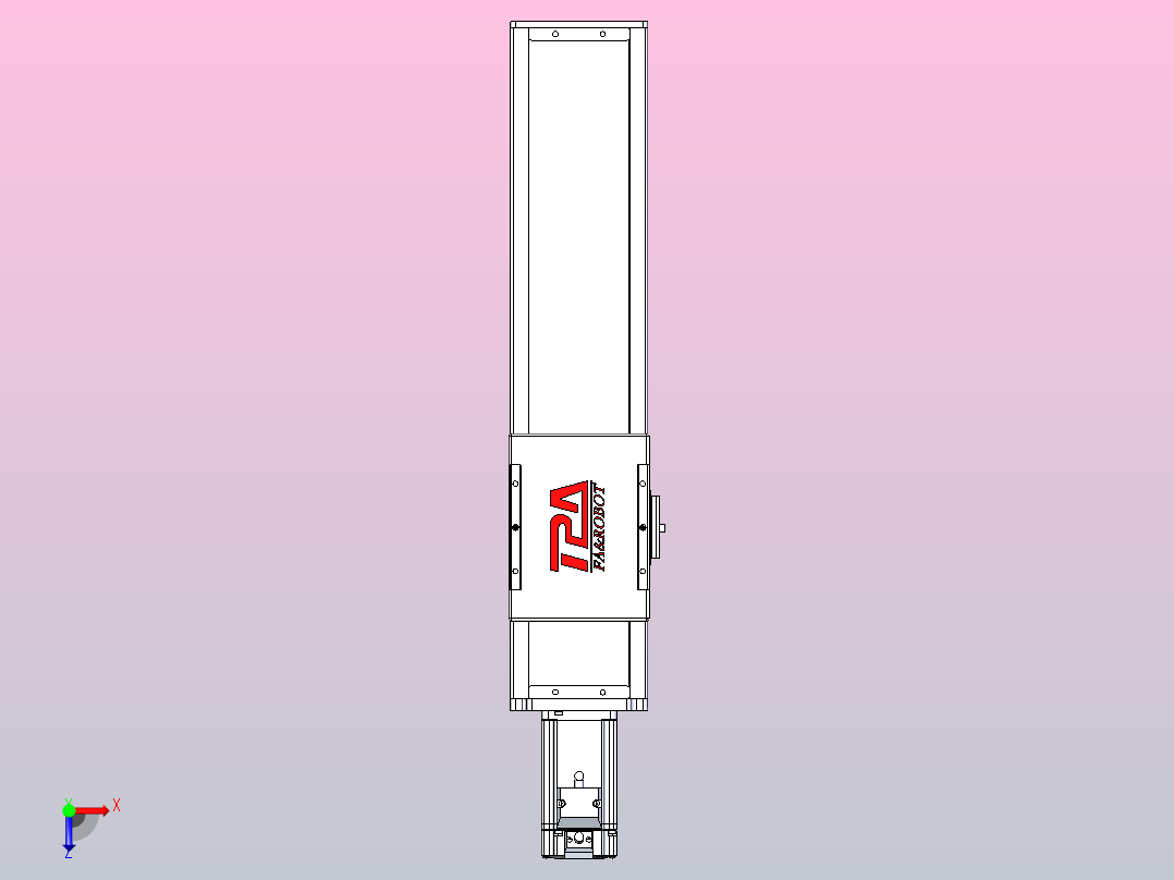 滚珠丝杠直线轴带导轨全封闭TPA-HCR-110D-1610C-L250-M-C-P40-N3俯视图