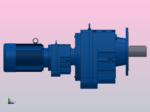 RF167R97法兰轴伸式组合型斜齿轮减速机RF167R97-Y11-4P-160M-M1-0°-Φ550左视缩略图