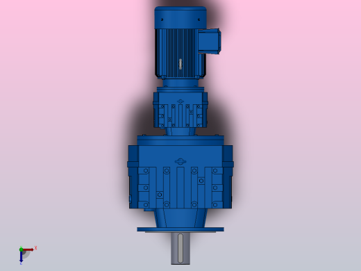 RF167R97法兰轴伸式组合型斜齿轮减速机RF167R97-Y11-4P-160M-M1-0°-Φ550俯视缩略图