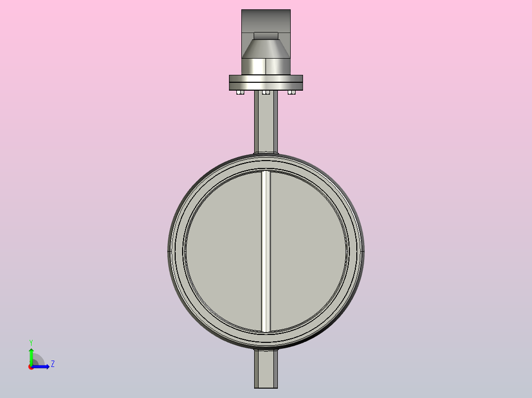 沟槽╱卡箍蝶阀[200]左视图