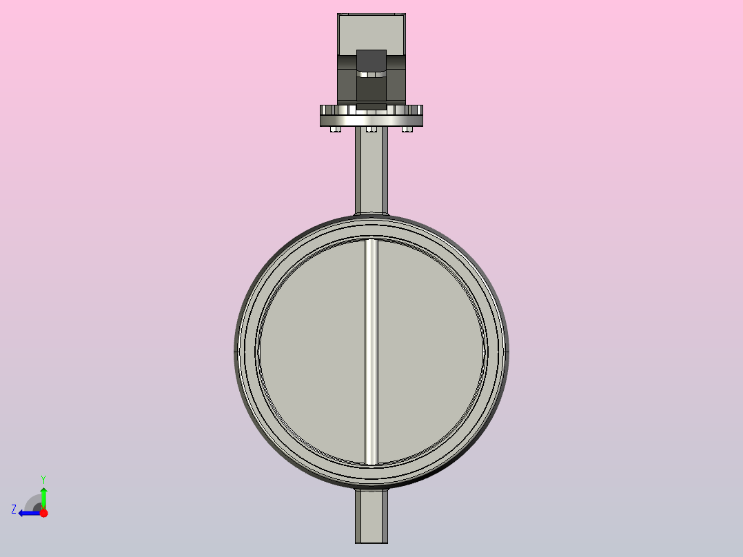 沟槽╱卡箍蝶阀[200]右视图