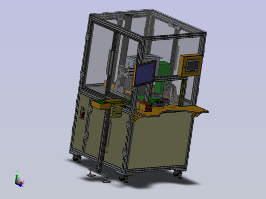自动贴标机工位3D模型