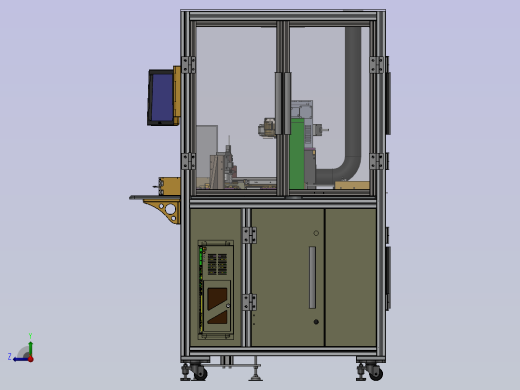 自动贴标机工位3D模型右视缩略图
