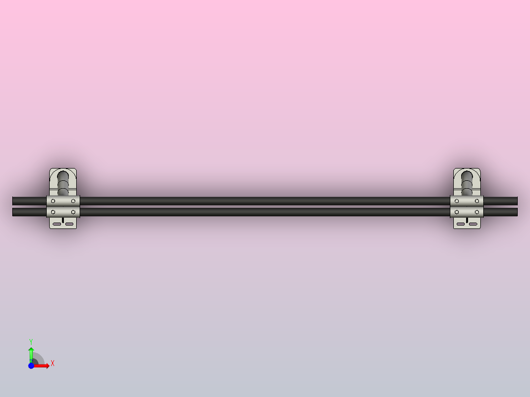 平屋顶栏杆部分前视图