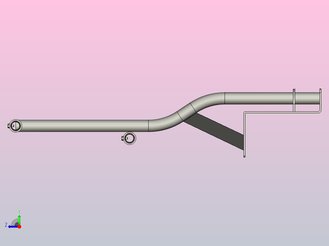 平屋顶栏杆部分右视图