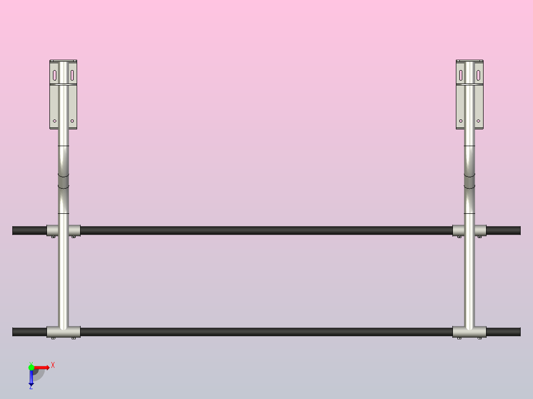 平屋顶栏杆部分俯视图
