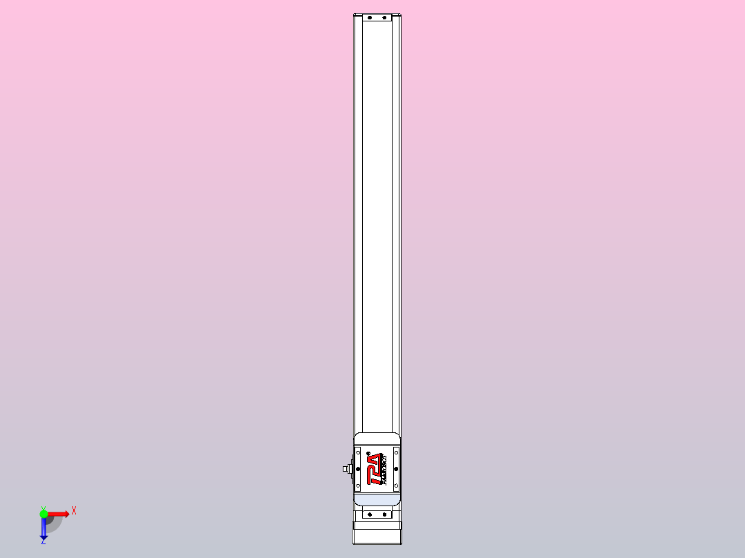 滚珠丝杠直线轴带导轨全封闭TPA-HCR-65S-1610C-L550-MP-C-P10-N3俯视图