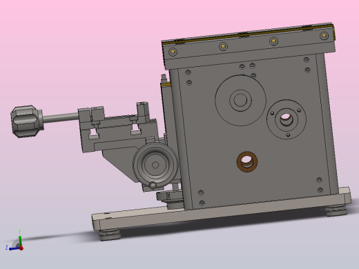 金属加工牛头刨床3D图纸 Solidworks设计