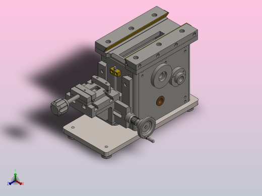 金属加工牛头刨床3D图纸 Solidworks设计正等轴测缩略图