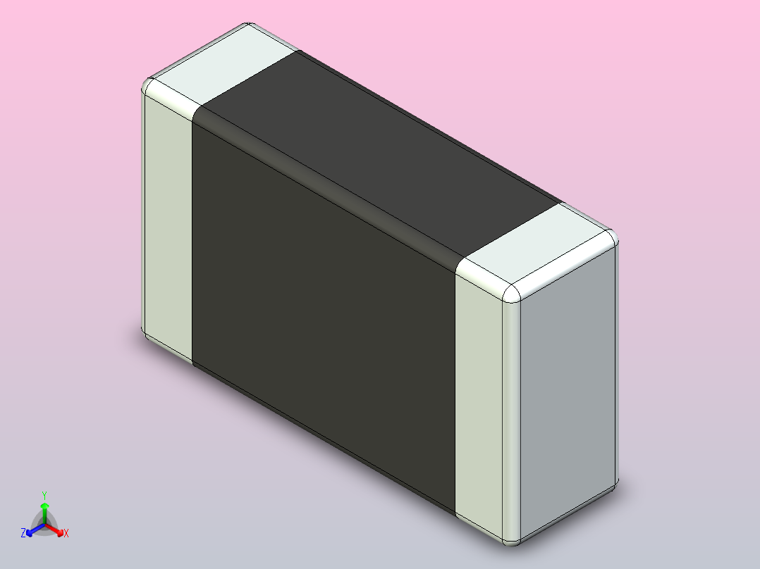 87x 片式电阻器封装 （SMD）RESC2012X60N主视图
