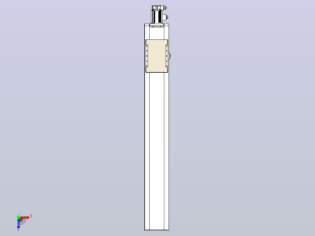 滚珠丝杠直线轴带导轨全封闭TPA-HCR-220D-3210C-L1400-M-Y-P1K-N3俯视图