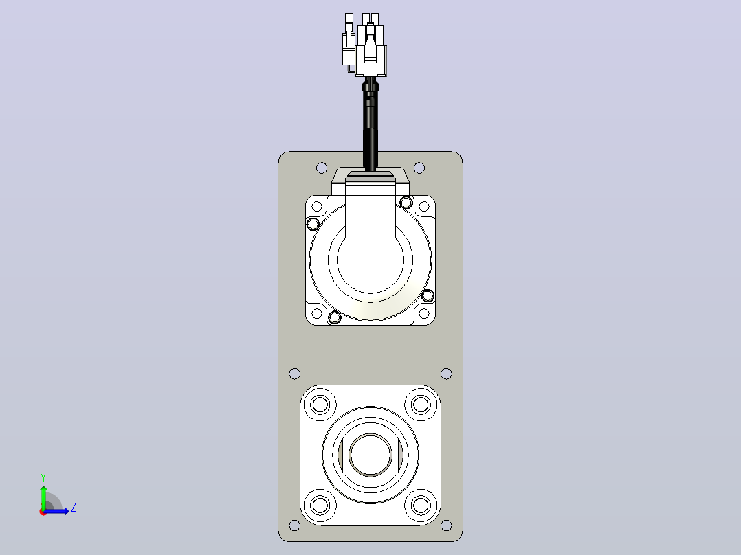 轻载电动缸TPA-ESR50-1610C-L250-MR-W-P40-C3左视图