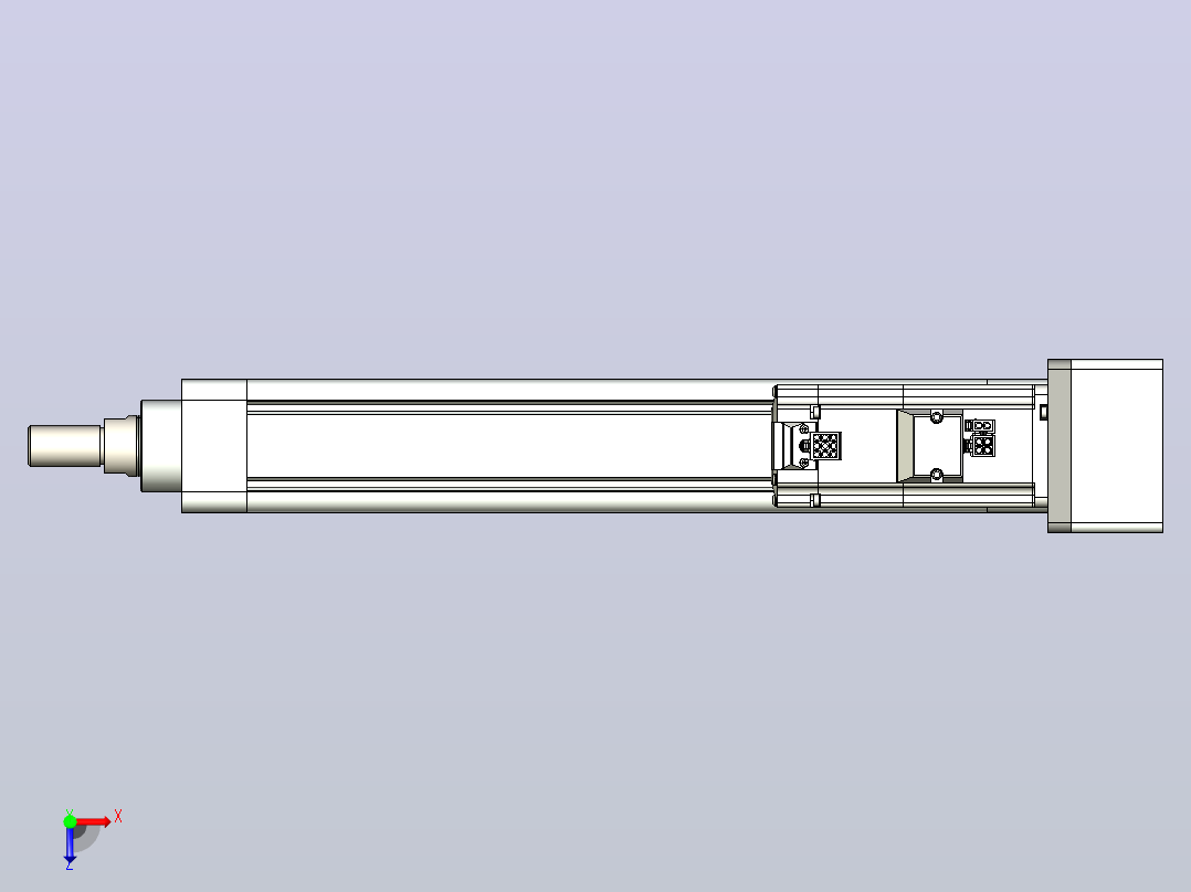 轻载电动缸TPA-ESR50-1610C-L250-MR-W-P40-C3俯视图