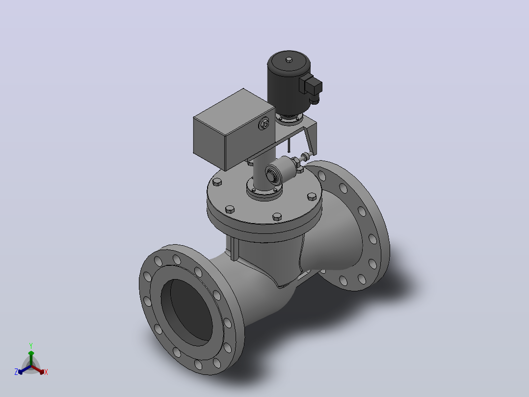 ZCTG型蒸汽电磁阀[ZCTG-4.0-200-F-B-K]通径200mm主视图