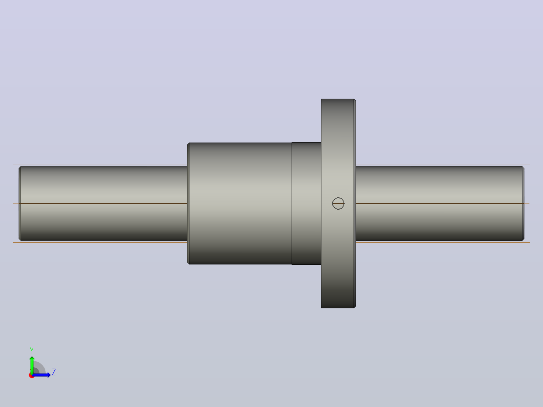 FF4008-5滚珠丝杆3D模型左视图