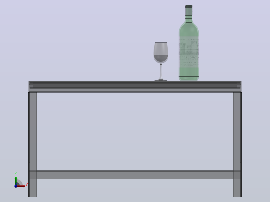 碎玻璃前视图